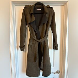 Olive Green Women's Trench Coat